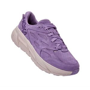 Hoka One One Clifton L Suede Chalk Violet Lilac Ash Running 1122571